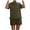 Army Green, variant on Diufon 2 Piece Outfits for Women Round Neck Short Sleeve Tees Elastic Waist Drawstring Shorts with Pockets