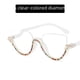 thumbnail image 5 of Gafas de lectura con protección contra la luz azul y ópticas de resina, modernas gafas de hipermetropía con medio marco y incrustaciones de diamantes transparentes para mujer en Jianghu, 5 of 5