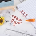 thumbnail image 6 of Uxcell 200 Pcs Metal Gem clip Small Size Vinyl Coated to Prevent Tearing Pages 28 x 8 mm Red, 6 of 6