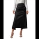 thumbnail image 3 of Falda de Satén de Seda con Cintura Alta y Cremallera para Mujer. Negro L, 3 of 7