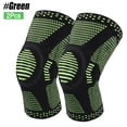 thumbnail image 1 of TYPPKMM 1/2Pcs Sport Compression Knee Support Brace Patella Protector Knitted Silicone Spring LegPad Cycling Running Basketball Football, 1 of 6