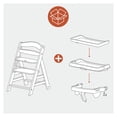 thumbnail image 4 of hauck Alpha+ Adjustable Booster High Chair and High Chair Tray Table, Grey, 4 of 10