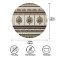 thumbnail image 5 of Round Placemat Heat Resistant & Wrinkle-Free Dining Table Decor Placemat For Home & Weddings White Stripes and Accents Of Royal Blue, 5 of 7