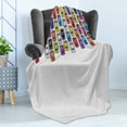 thumbnail image 4 of Modern Soft Flannel Fleece Throw Blanket, Traffic Jam with Bunch of Cars Automobiles Urban Life Downtown Illustration, Cozy Plush for Indoor and Outdoor Use, 70" x 90", Multicolor, by Ambesonne, 4 of 5