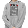 thumbnail image 2 of Mom Nutrition Facts Hoodie Sweatshirt Unisex 3X-Large Grey, 2 of 5