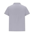 thumbnail image 4 of Men's 2 Pieces Linen Set Casual Henley Shirts Short Sleeve Beach Yoga Shorts with Pockets Summer Outfits, 4 of 5