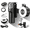Black + fill light, variant on Zoomable Magnetic Palm Grip Selfie Stick & Tripod with Light, Extendable 180° Rotatable Mini Tripod Phone Holder Bracket with Light for iPhone iPad