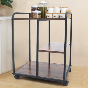 3-Tier Free Stand Holder Storage Rolling Table Bedroom Mobile Desk Machine Cart