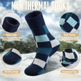 thumbnail image 2 of 3 Pairs Wool Socks Men, Thick Thermal Winter Merino Wool Socks, Super Soft Warm Casual Boot Socks Hiking Socks(USA Size 6-11), 2 of 6
