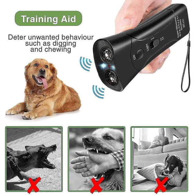 Dispositivo antiladridos 3 en 1 ShuxiuWang repelente de perros de mano y entrenador 8390611694869