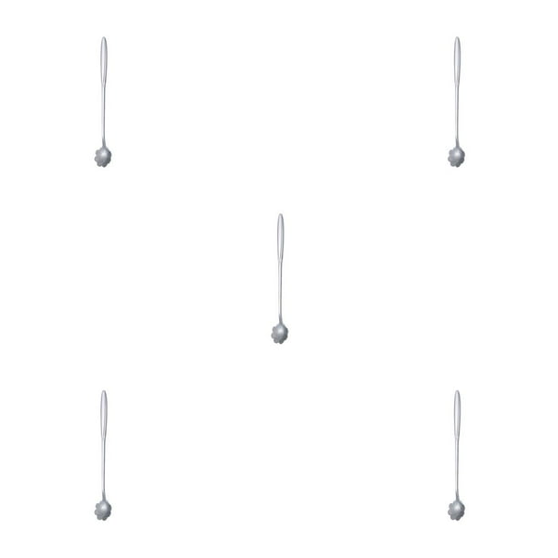 Toystoory Cuchara agitadora de acero inoxidable con asa, cucharas para palitos de vino, barra de camarero, mezcla para beber, club nocturno, flor Type2 NO2