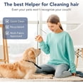 thumbnail image 4 of Removedor de pelo para mascotas, herramienta de eliminación de pelo multisuperficie, removedor de pelo para perros y gatos para muebles, sofás, alfombras, ropa y ropa de cama - portátil, 4 of 6