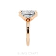 thumbnail image 3 of Bling Craft 14K Rose Gold Plated Engagement Rings 4 CT 10.75x8MM Radiant Cut Moissanite Wedding Promise Rings for Her Stunning Wedding Bands for Women Size 10, 3 of 6