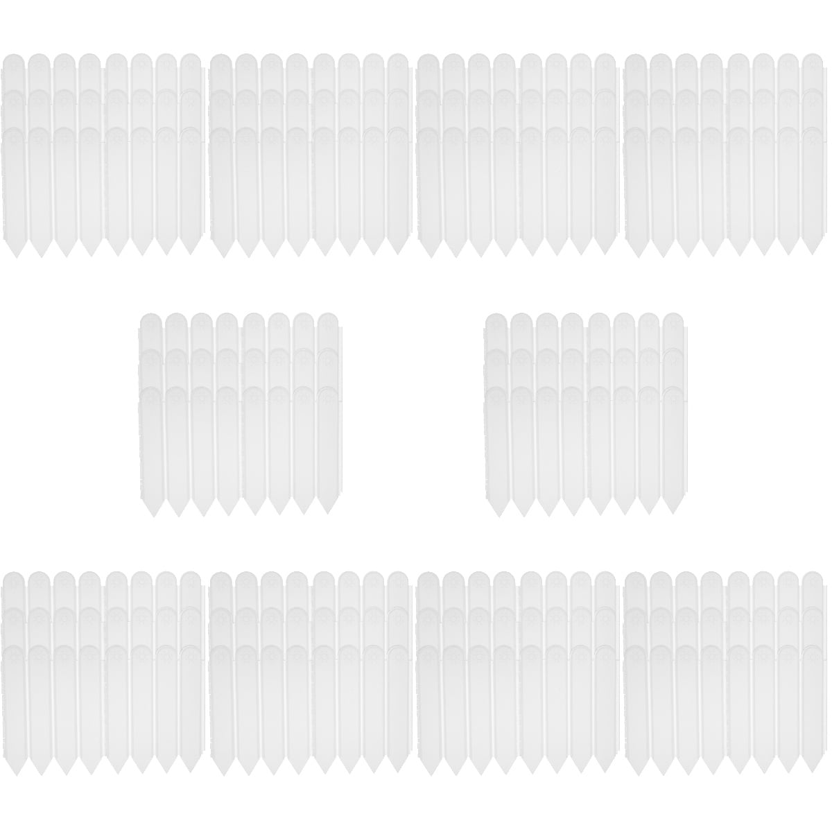 10 Bags Flower Bed Decor White Border Garden Fence Plant Protector Lawn Edging
