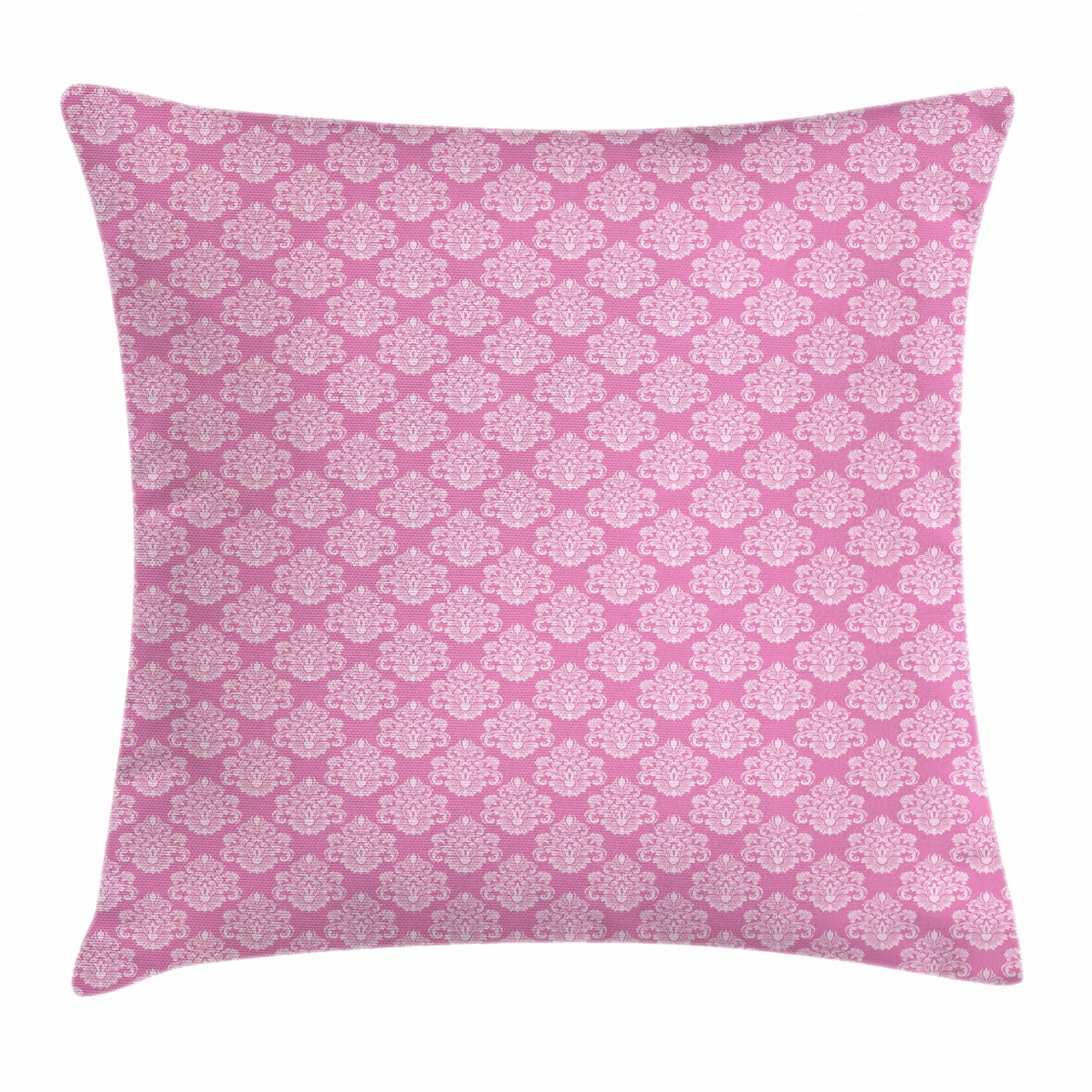 Damask Throw Pillow Cushion Cover, Flora Design with Middle Eastern