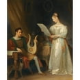 thumbnail image 3 of Marguerite Gérard 20x24 Black Modern Framed Museum Art Print Titled - Interior with a Man Holding a Lyre and a Woman with a Music Score, 3 of 5