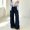 Navy Blue, variant on Morttic Women's Solid Color Drawstring Elastic High Waist Loose Wide Leg Pants with Pockets Beach Vacation Lounge Pants Beige，XS