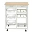 thumbnail image 6 of Rolling Kitchen Island Trolley Cart Storage Shelf Drawers Basket Dining, 6 of 8