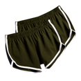 thumbnail image 3 of Lounge Shorts Women, Audhol Women's 2024 Hot Shorts Solid Color 2 Set Hot Shorts Low Waist Slimming Versatile Comfortable Showing Long Legs Beach Yoga Sports Shorts Womens Lounge Shorts Army Green L, 3 of 3