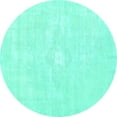 thumbnail image 1 of Ahgly Company Indoor Round Persian Turquoise Blue Traditional Area Rugs, 6' Round, 1 of 4