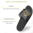 thumbnail image 3 of GZHJMY Stylish Slides for Women Men, A Gray Cat in Glasses Is Driving A Car Soft Flexible Slip-on Sandals Slippers, 3 of 7