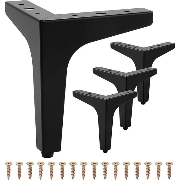 4 Pcs Metal Furniture Legs,4 10cm Triangular Furniture Legs For Sofa Cabinet