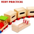 thumbnail image 3 of Pista de parada de tren de madera, accesorio de pista de escena de tren de juguete, piezas de pista de tren, 2 uds., 3 of 8