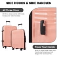 thumbnail image 4 of NiceTravel 3 Piece Luggage Set, Hardshell Suitcase Set with Spinner Wheels TSA Lock Carry on and Checked Luggage, Pink, 4 of 6