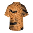 thumbnail image 4 of Men's Short Sleeve V-Neck Halloween Print Chest Pocket Care Top 3XL, 4 of 4
