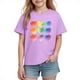 thumbnail image 2 of Blusas y camisas de manga corta con cuello redondo para niños y niñas, camisetas gráficas de manga corta, blusas con estampados bonitos para la temporada escolar., 2 of 9