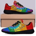 thumbnail image 3 of Be Kind Hippie Peace Sign Sunflower LGBT Shoes Sneakers Black Size 8, 3 of 7