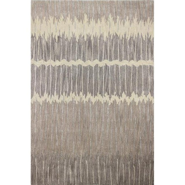 Bashian R129-TA-4X6-HG373 3 ft. 9 in. x 5 ft. 9 in. Greenwich Collection Contemporary Wool & Viscose Hand Tufted Area Rug - Taupe