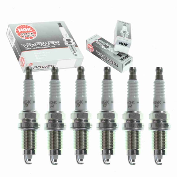 6 pc NGK V-Power Spark Plugs compatible with Chrysler LHS 3.5L V6 1994-1997