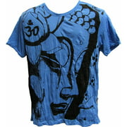 Sure Mens Buddha Yoga Hippie Boho Crinkled Cotton T-Shirt 56