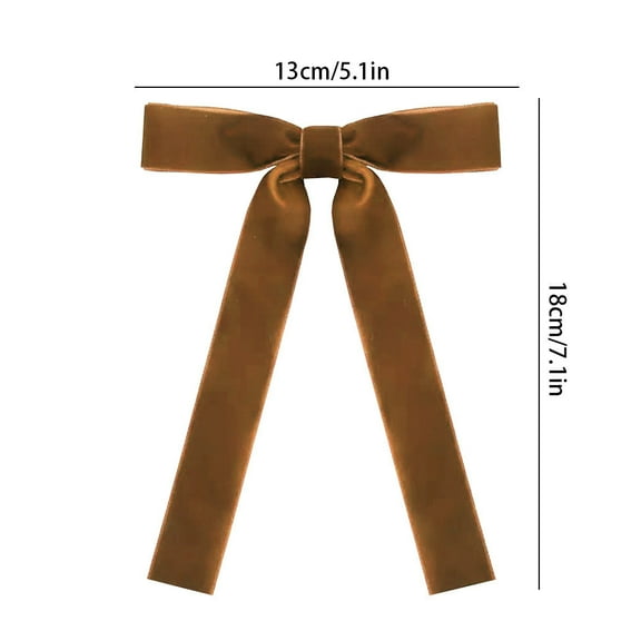 Satin Bows Velvet Hair Bows 24Pcs Premade Bows with Twist Tie for Wedding Florist Decor, Cake Pops, Christmas Tree & Gift Wrapping (Coffee)