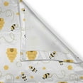 thumbnail image 4 of Ambesonne Bee Valance Pack of 2, Flying Bugs Hearts Beehives, 54"X18", Mustard White, 4 of 5