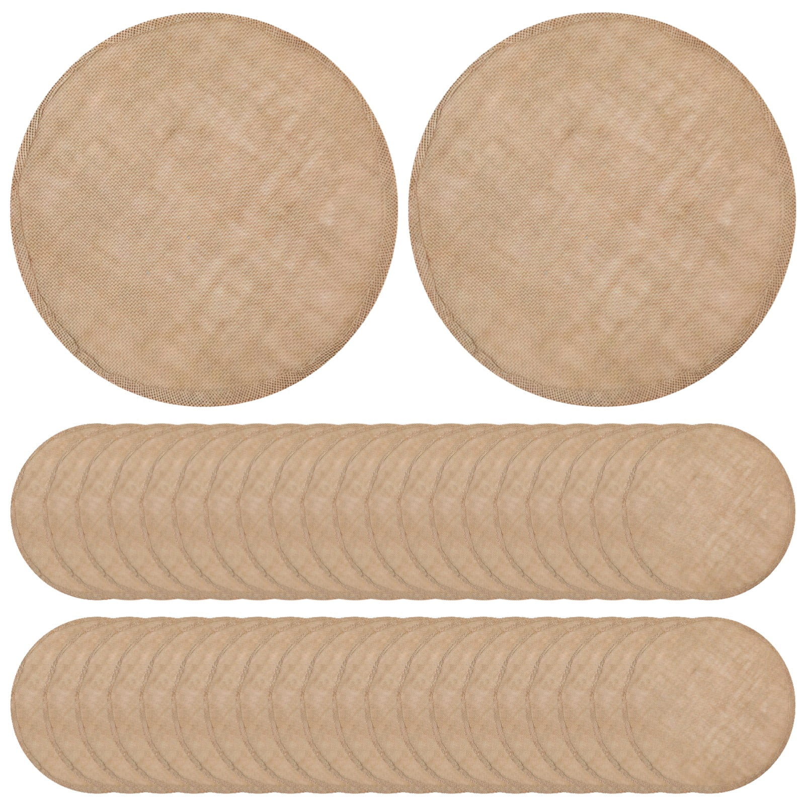30 PCS Round Burlap Placemats, 12 in Natural Jute Table Mats for Rustic Wedding Decor, Farmhouse Dining Setup, Picnic Events, Kitchen Table Settings, Reusable Charger Plate Mats