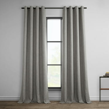 HPD Half Price Drapes Clay Faux Linen Grommet Room Darkening Curtains for Bedroom & Living Room Curtains (1 Panel), Door & Window Curtains 120 inches long, Grommet Curtains & drapes, 50W X 120L