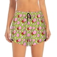thumbnail image 2 of Logiee Lips blowing bubble gum Print Women 2 in 1 Running Shorts,High Waisted Athletic Shorts,Gym Workout Shorts with Liner Pockets-Small, 2 of 7