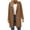 Coffee, variant on Womens Wool Blend Pea Coat Fashion Fall Winter Dressy Long Sleeve Knee-Length Overcoat Single Breasted Trench Jackets with Hood Coffee M