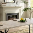 thumbnail image 3 of Studyset Dining Table for 6-8 People, 70.87-Inch Rectangular Wood Dining Table, Rustic Style Kitchen Table with Heavy Duty Metal Legs for Dining Room, Home Office, Living Room, Easy Assembly, 3 of 7