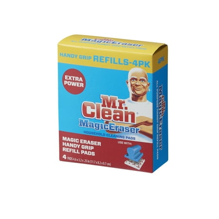 Mr. Clean Magic Eraser Handy-Grip All Purpose Refill Pads, Pack of 4, White