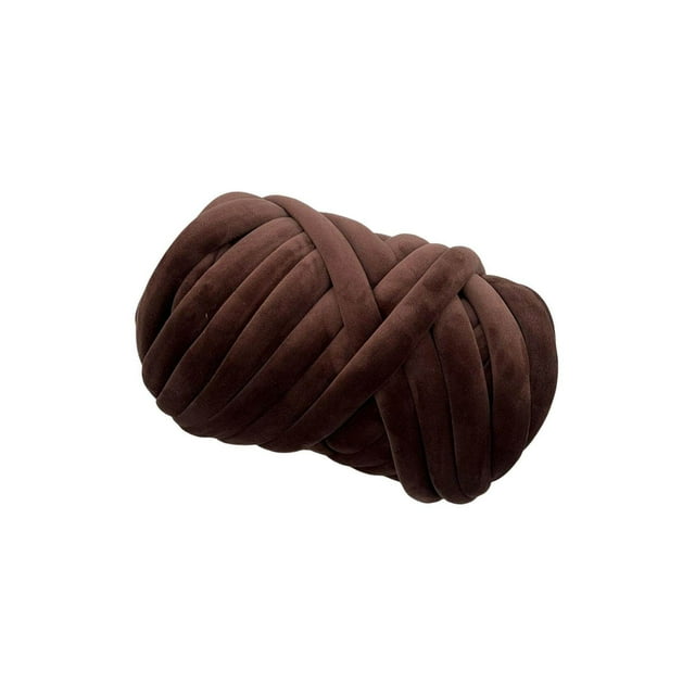 Chunky Yarn Durable Comfortable for Crocheting Hand Knitting Hand Knit Sweaters Weaving Coffee