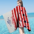 thumbnail image 4 of Zatoumnr American Flag Beach Towel Oversized USA Beach Towels Lightweight Striped Pool SPA Towels Quick Dry 60x30 Inch Travel Beach Towels Cozy Bath Sheet Perfect for Daily Use, 4 of 6