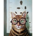 thumbnail image 2 of Heffernan, Lucia 12x14 White Modern Wood Framed Museum Art Print Titled - Feline Cat Exam, 2 of 4