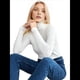 thumbnail image 1 of Suéteres Acanalados para Mujer, Lindos Suéteres de Punto de Cuello Alto, Ajustados y Cálidos un Tamaño, 1 of 10