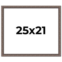 25x21 Frame Silver Real Wood Picture Frame Width 1.25 Inches | Interior Frame Depth 0.5 Inches |