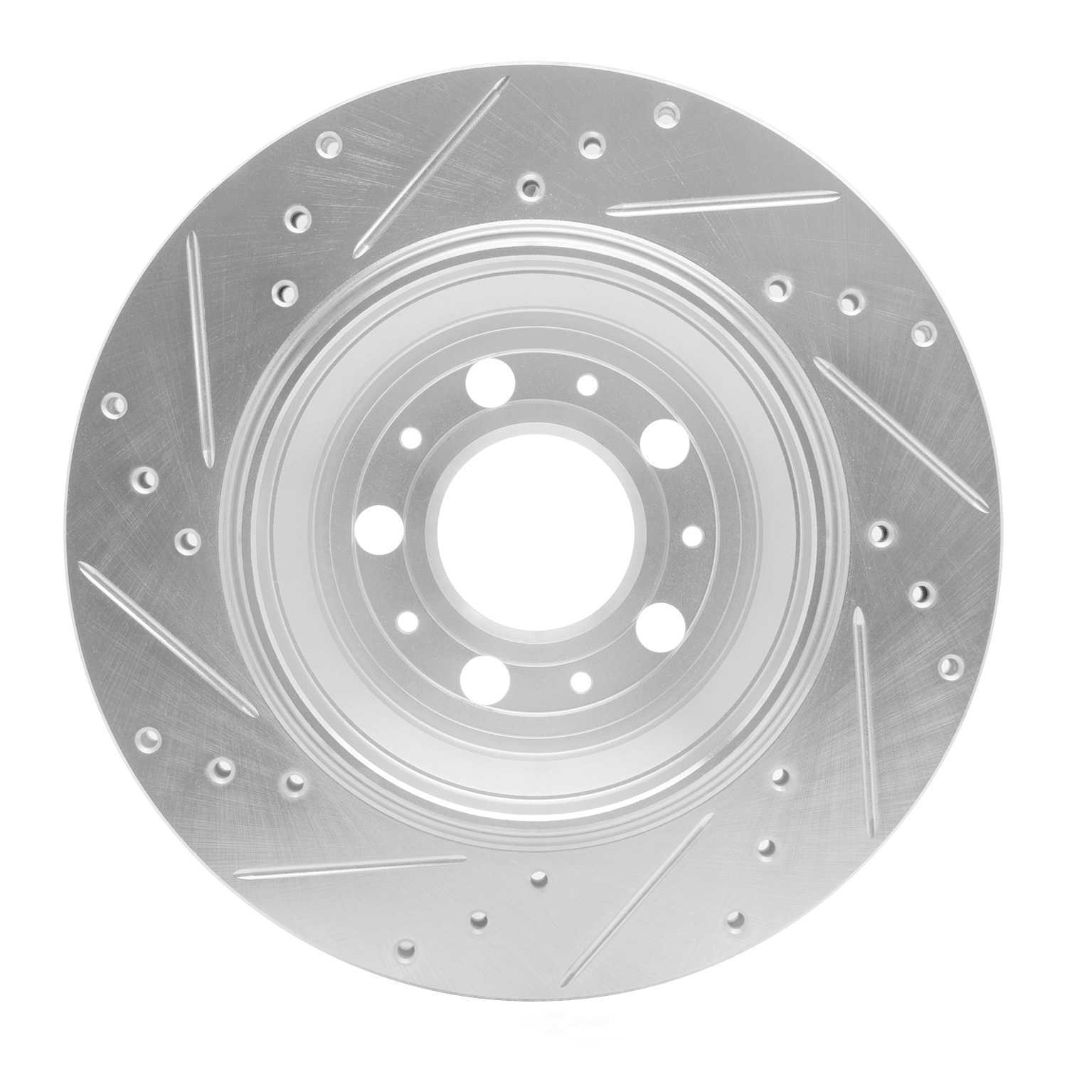 Dynamic Friction Company 631-27039R DFC Brake Rotor - Drilled And Slotted - Silver