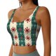 thumbnail image 2 of Balery Christmas Snowflakes Plaid Sujetadores deportivos con espalda cruzada para mujer, acolchados, sin costuras, de alto impacto, ideales para yoga, gimnasio, entrenamiento y fitness.-Medium, 2 of 8