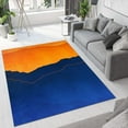 thumbnail image 2 of Orange Blue Stitching Area Rug European Luxury Orange Blue Gradient Outdoor Indoor Washable Rug For Floor Mat Indoor Throw Rugs Soft Mats For Bedroom Living Room Kids Room, 2 of 7